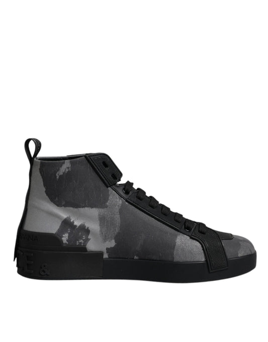 Dolce & Gabbana Multicolor Camouflage High Top Sneakers Shoes - SMARTMARTNZ