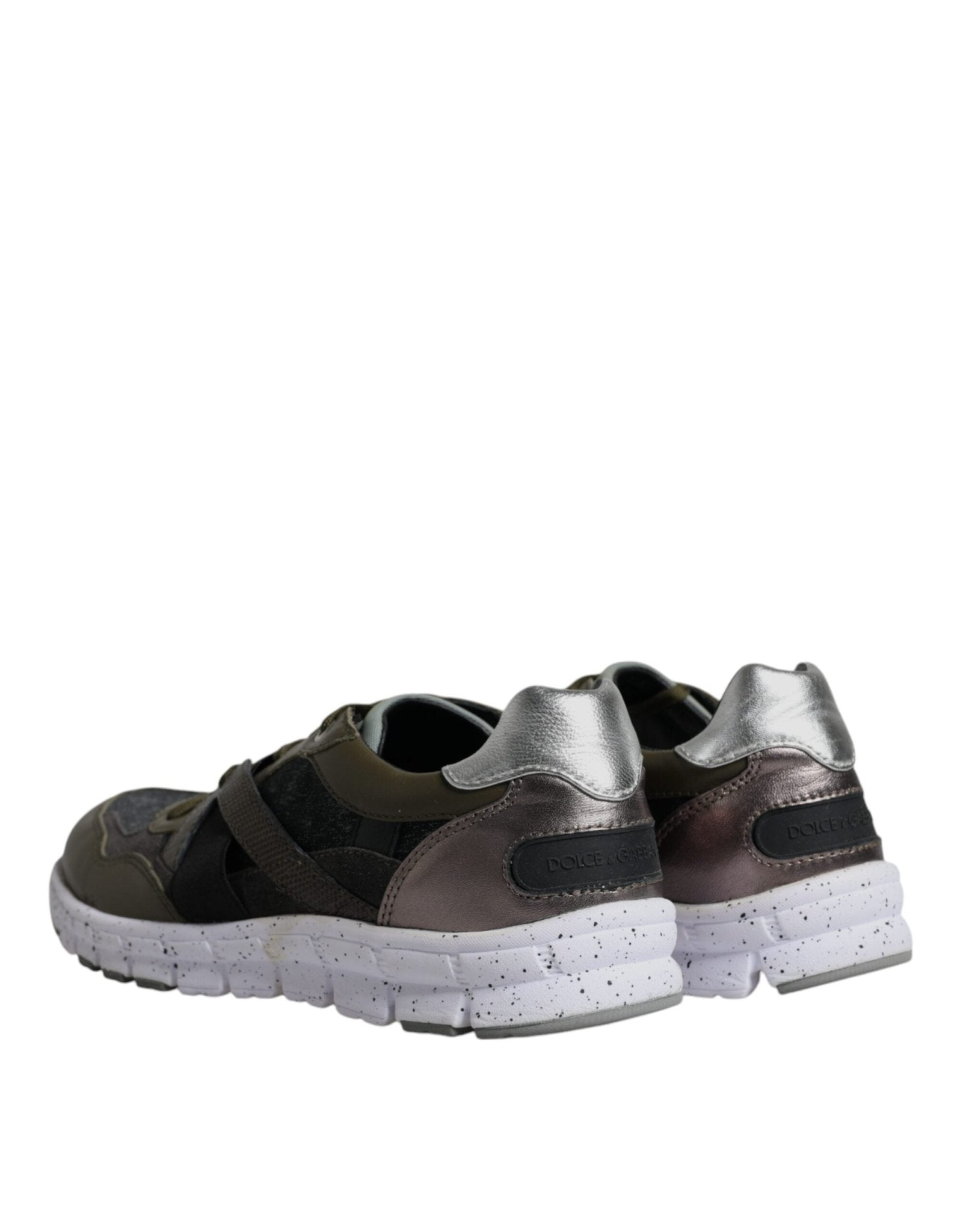 Dolce & Gabbana Multicolor Canvas Leather Low Top Sneaker Shoes - SMARTMARTNZ