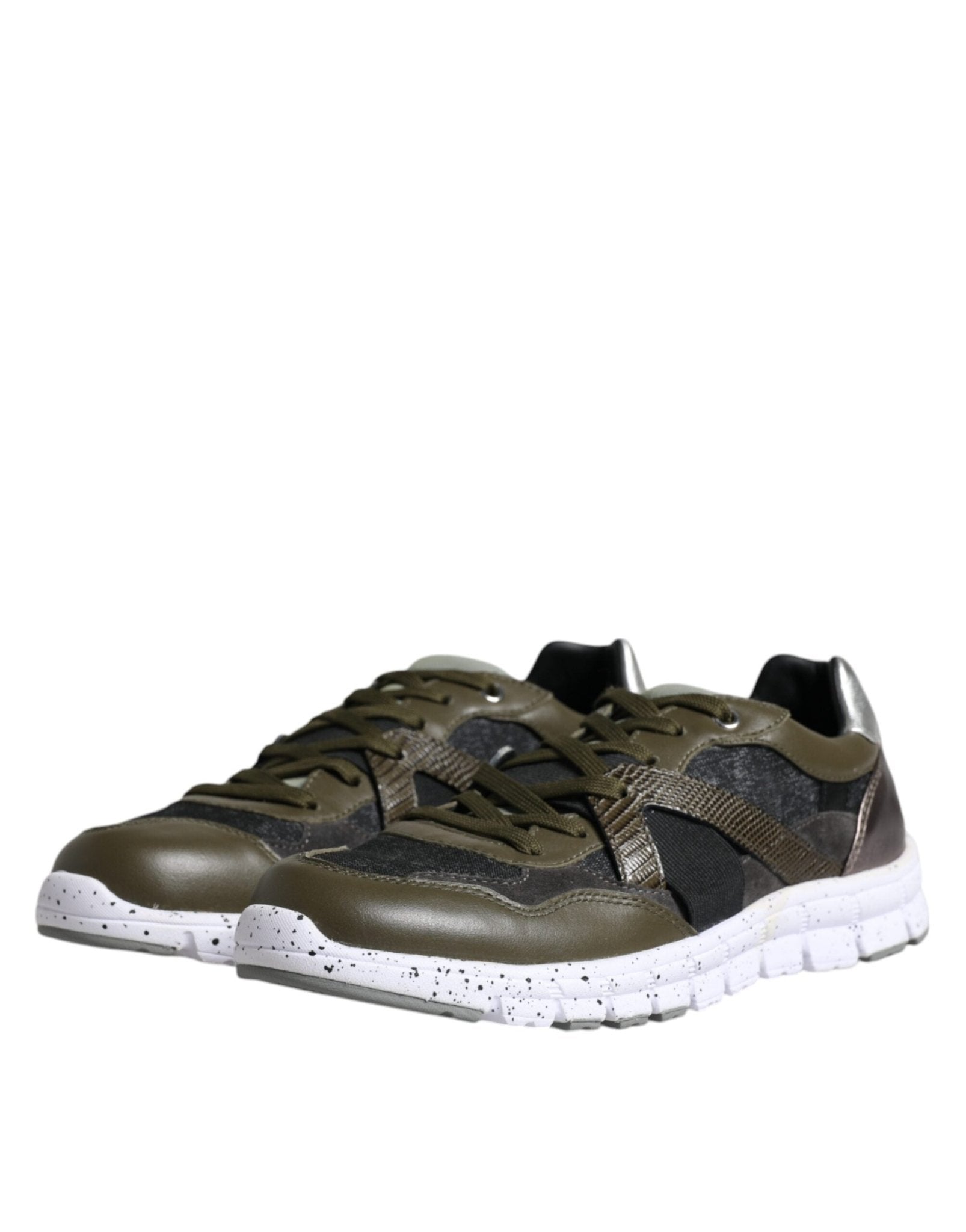Dolce & Gabbana Multicolor Canvas Leather Low Top Sneaker Shoes - SMARTMARTNZ