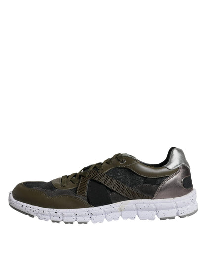 Dolce & Gabbana Multicolor Canvas Leather Low Top Sneaker Shoes - SMARTMARTNZ