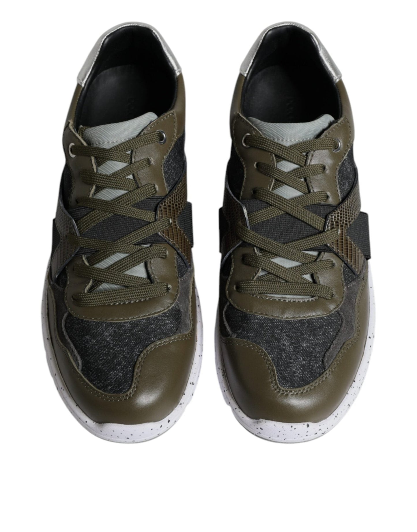Dolce & Gabbana Multicolor Canvas Leather Low Top Sneaker Shoes - SMARTMARTNZ