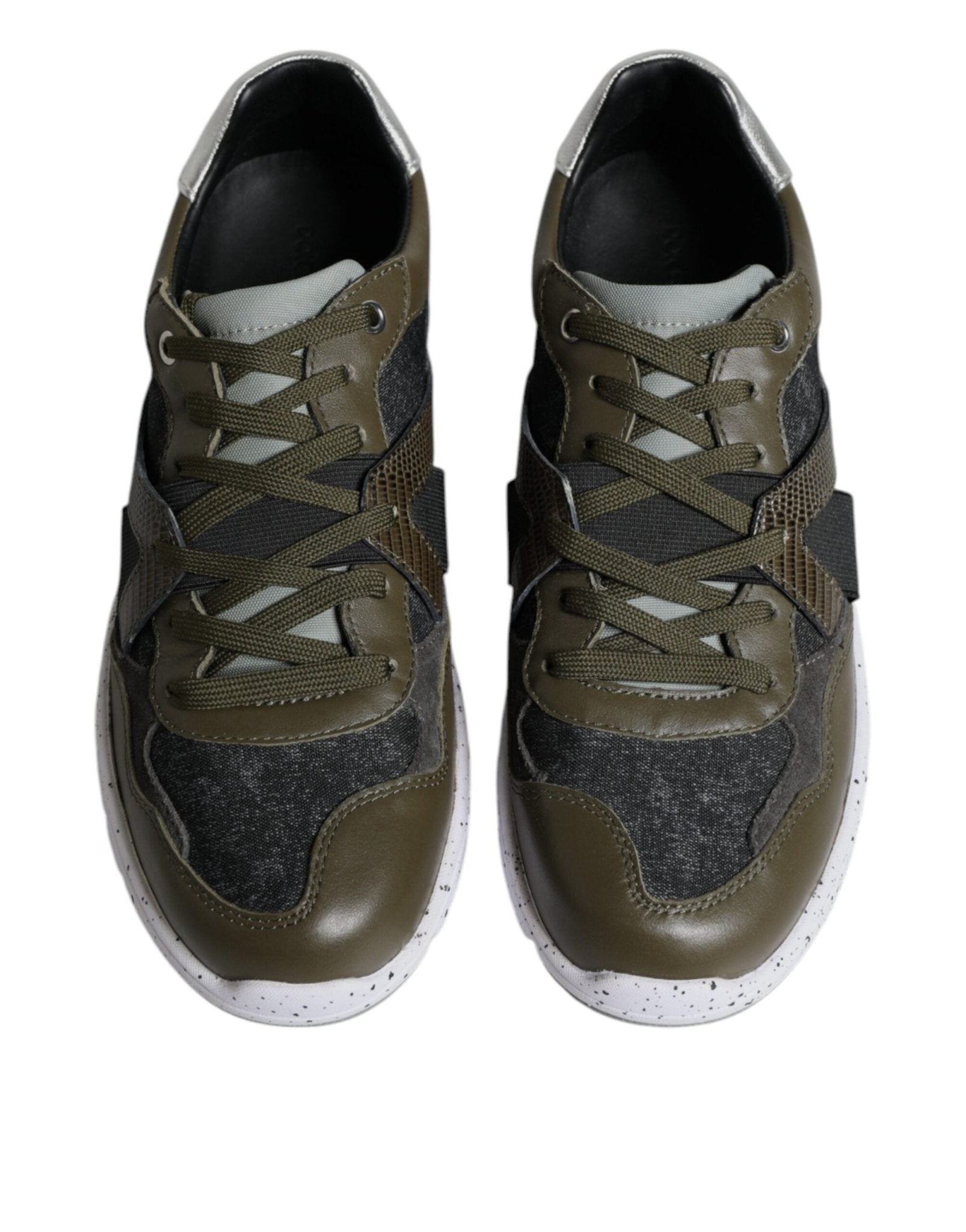 Dolce & Gabbana Multicolor Canvas Leather Low Top Sneaker Shoes - SMARTMARTNZ