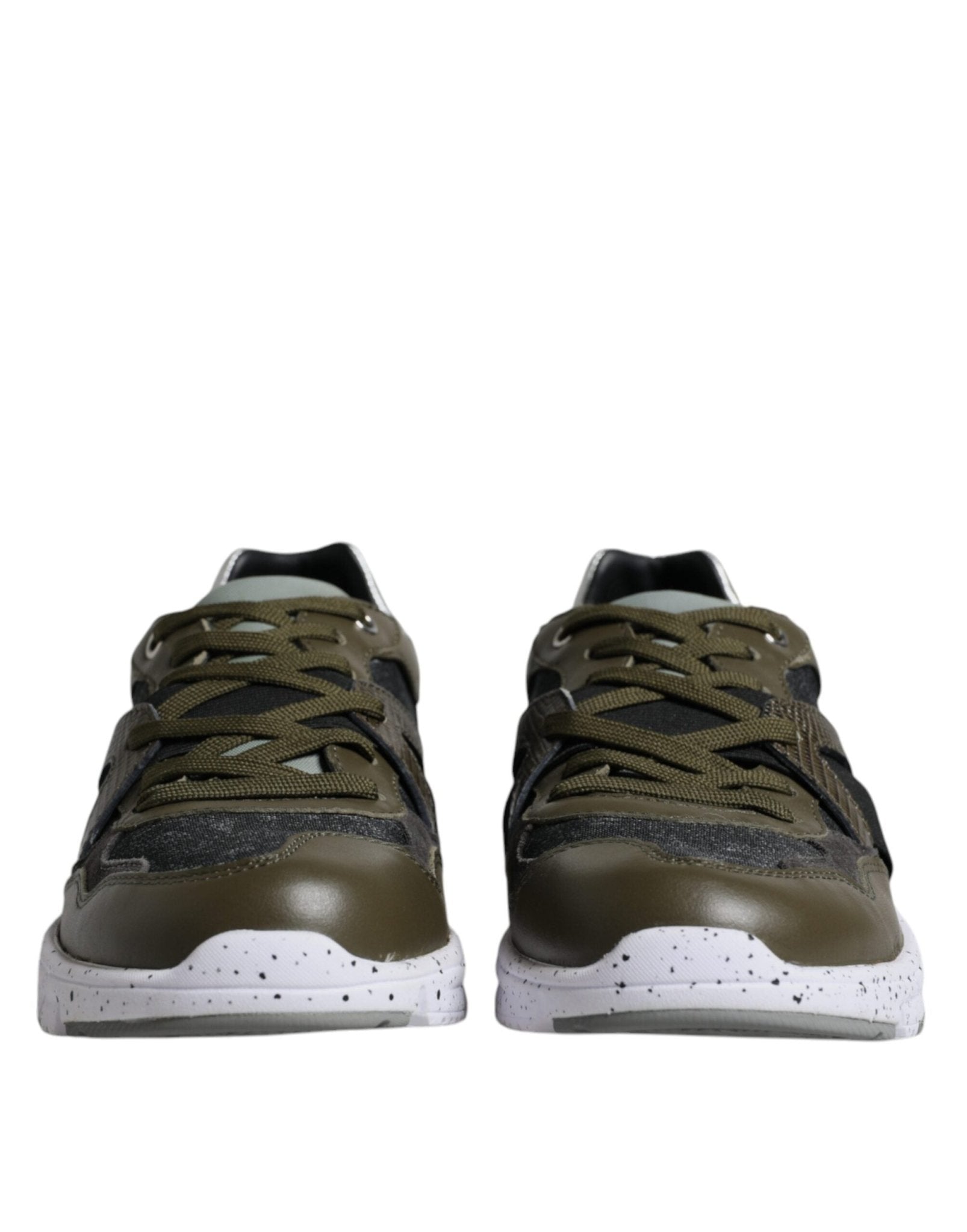 Dolce & Gabbana Multicolor Canvas Leather Low Top Sneaker Shoes - SMARTMARTNZ