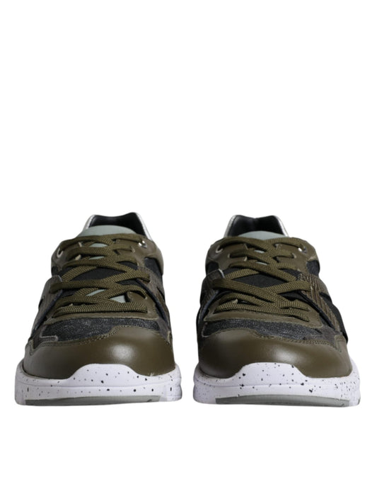 Dolce & Gabbana Multicolor Canvas Leather Low Top Sneaker Shoes - SMARTMARTNZ