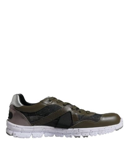 Dolce & Gabbana Multicolor Canvas Leather Low Top Sneaker Shoes - SMARTMARTNZ