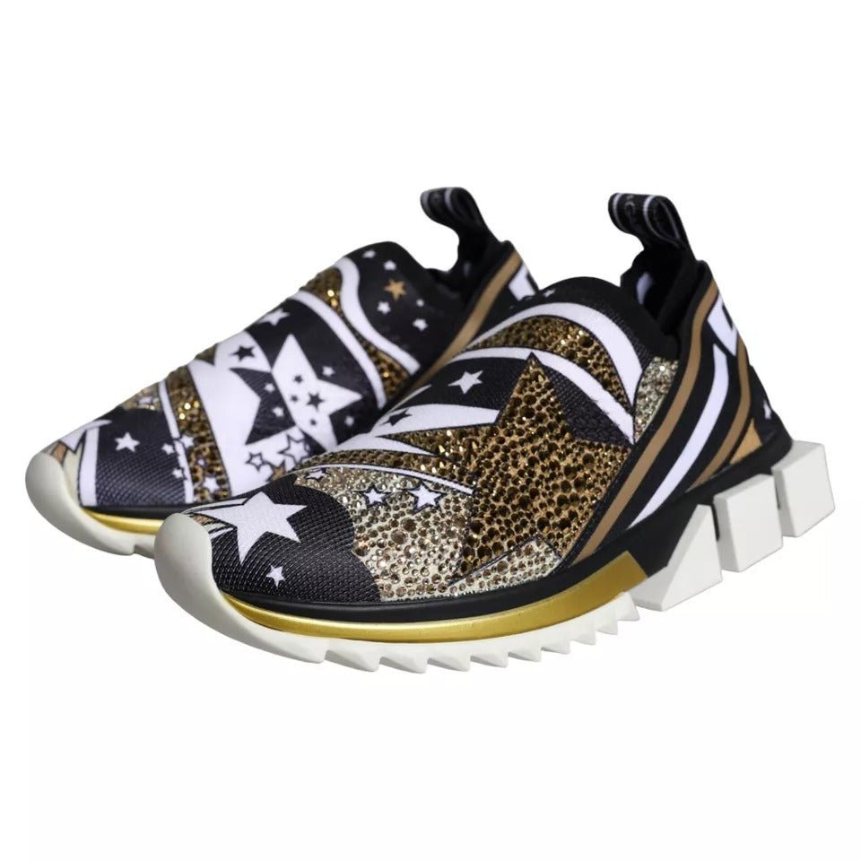 Dolce & Gabbana Multicolor Comet Star Print Sorrento Sneakers Shoes - SMARTMARTNZ