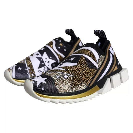 Dolce & Gabbana Multicolor Comet Star Print Sorrento Sneakers Shoes - SMARTMARTNZ
