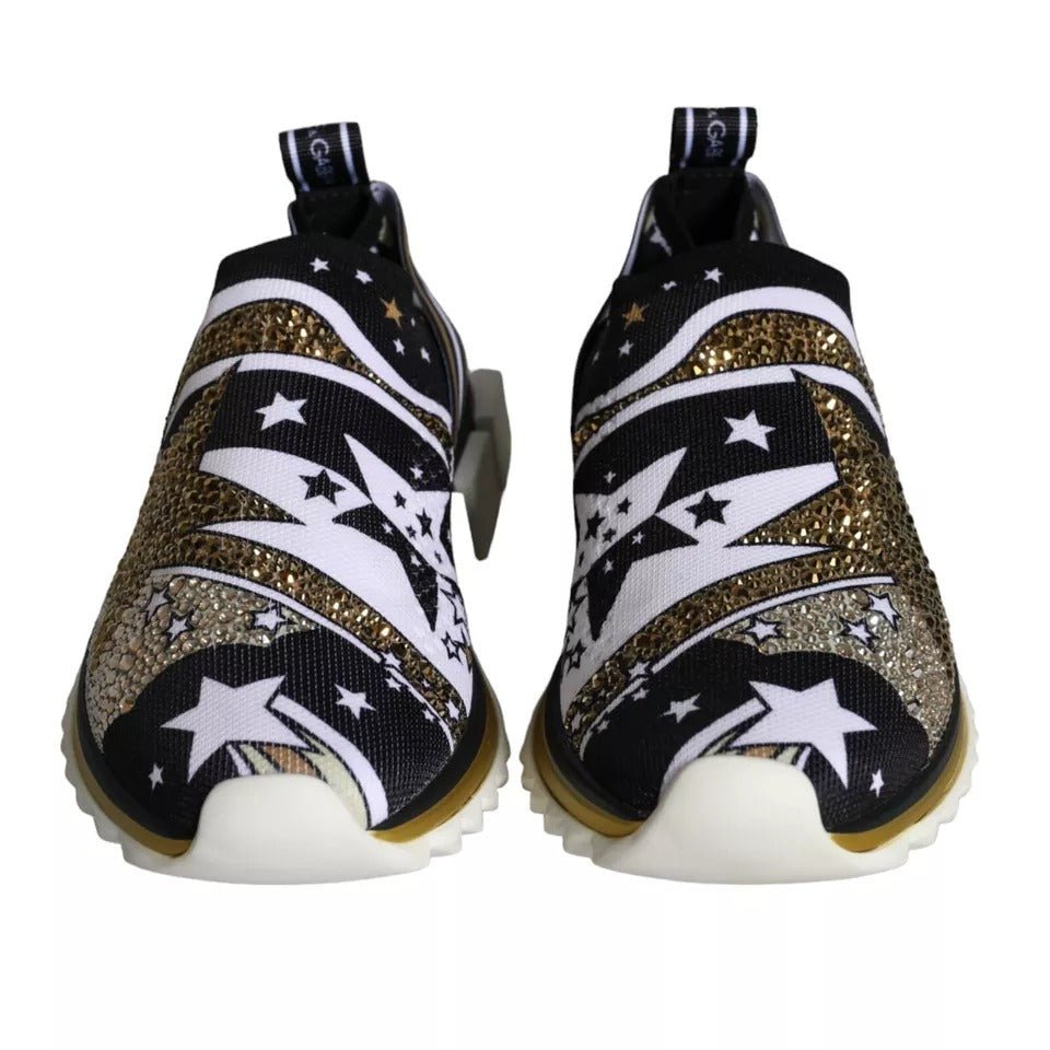 Dolce & Gabbana Multicolor Comet Star Print Sorrento Sneakers Shoes - SMARTMARTNZ