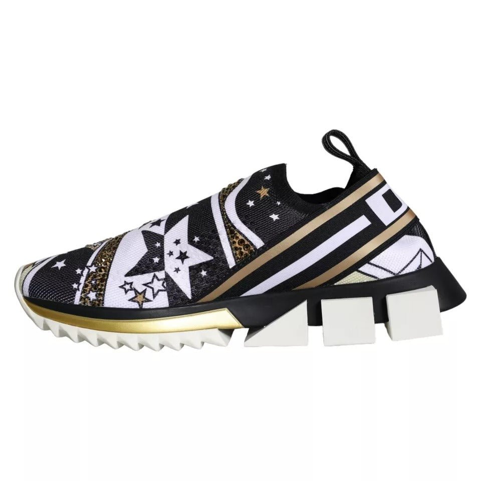 Dolce & Gabbana Multicolor Comet Star Print Sorrento Sneakers Shoes - SMARTMARTNZ