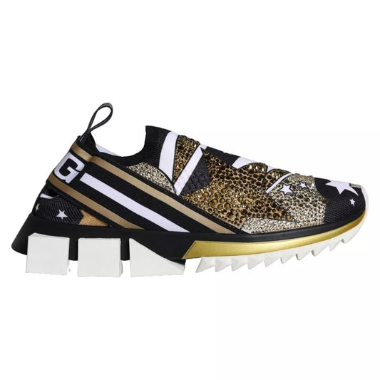 Dolce & Gabbana Multicolor Comet Star Print Sorrento Sneakers Shoes - SMARTMARTNZ