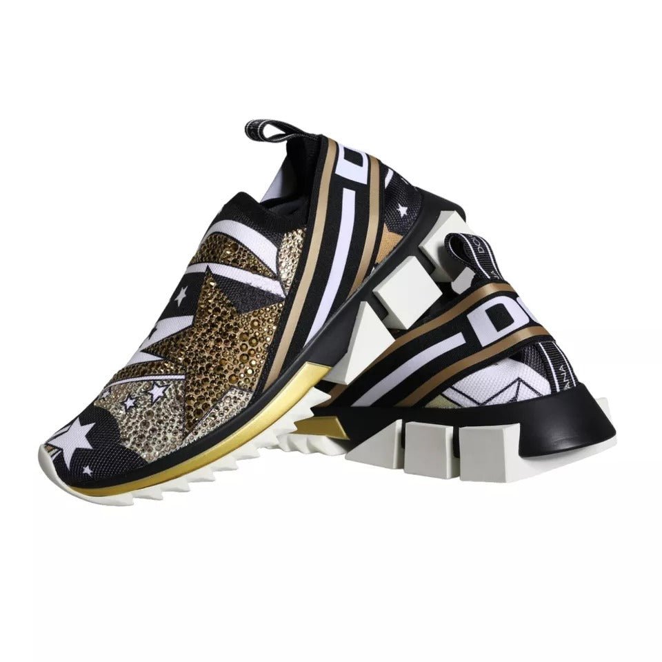 Dolce & Gabbana Multicolor Comet Star Print Sorrento Sneakers Shoes - SMARTMARTNZ