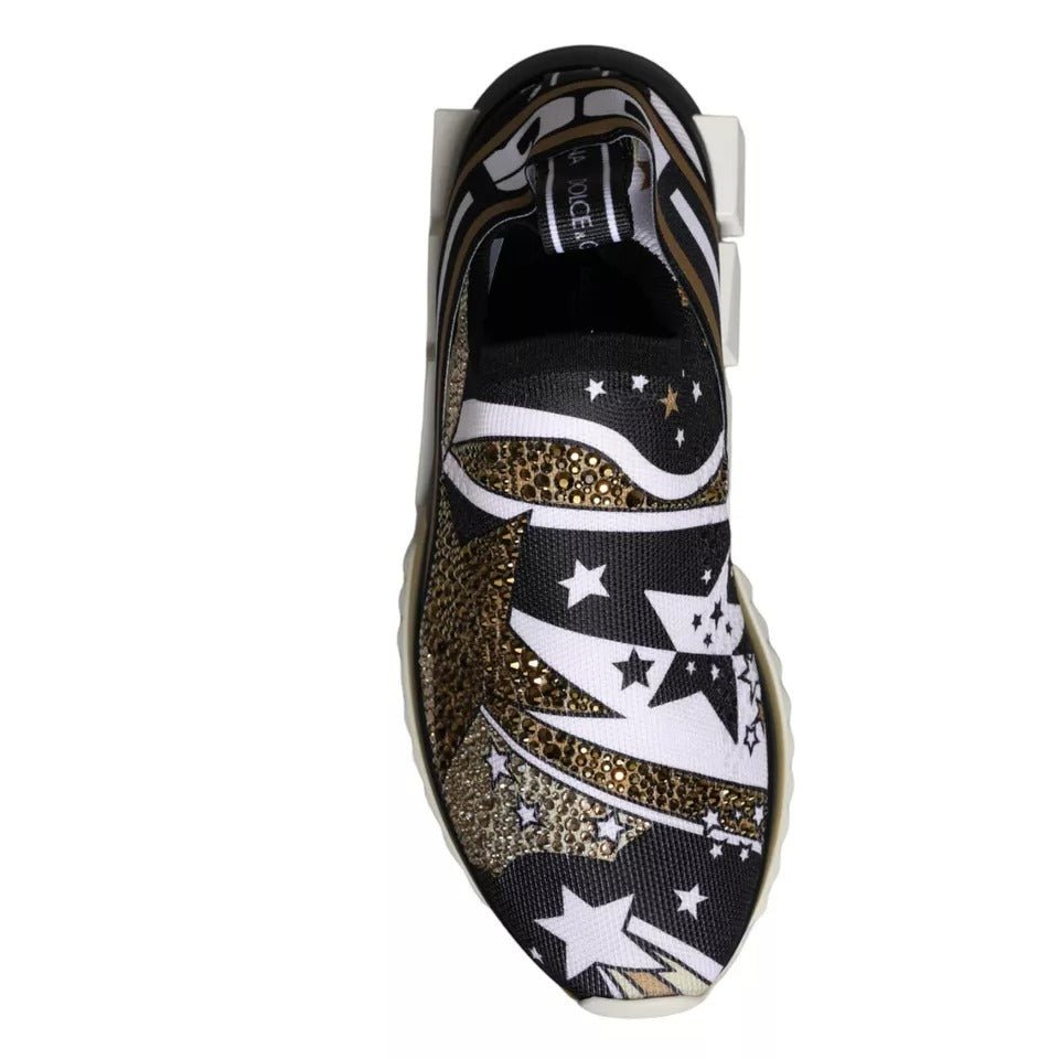 Dolce & Gabbana Multicolor Comet Star Print Sorrento Sneakers Shoes - SMARTMARTNZ