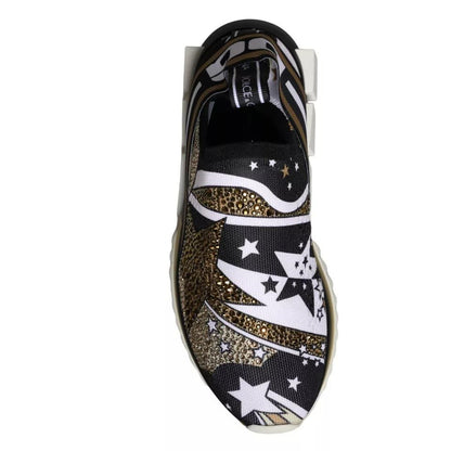 Dolce & Gabbana Multicolor Comet Star Print Sorrento Sneakers Shoes - SMARTMARTNZ