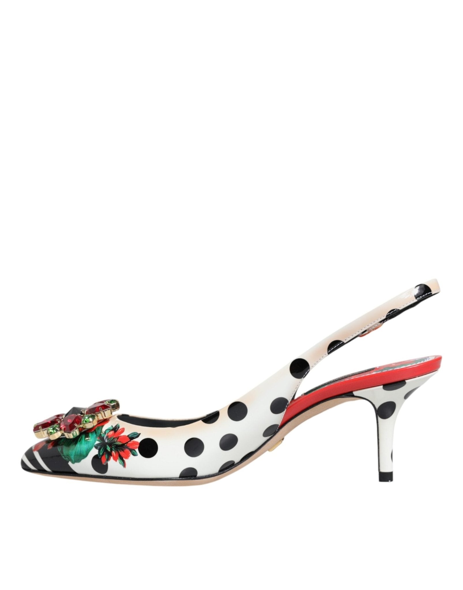 Dolce & Gabbana Multicolor Crystal Heels Slingback Shoes - SMARTMARTNZ