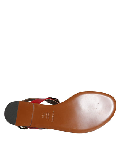 Dolce & Gabbana Multicolor Crystal Sandals Flip Flops Shoes - SMARTMARTNZ