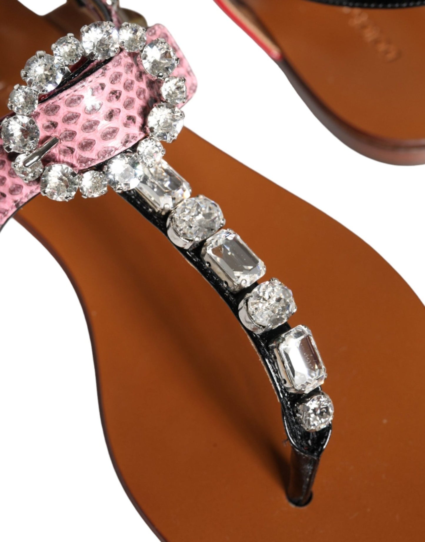 Dolce & Gabbana Multicolor Crystal Sandals Flip Flops Shoes - SMARTMARTNZ