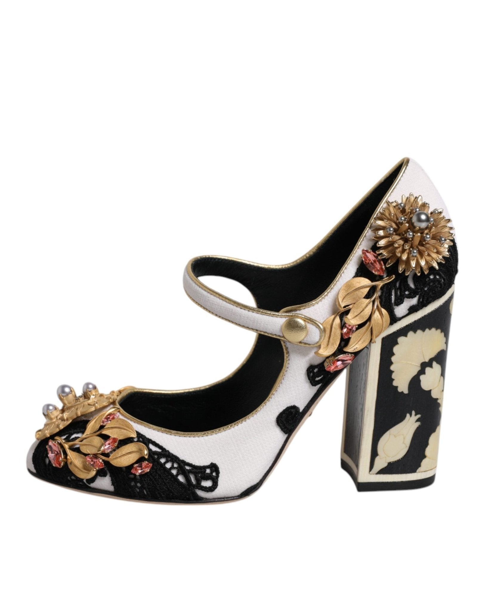 Dolce & Gabbana Multicolor Embellished Heels Pumps Shoes - SMARTMARTNZ