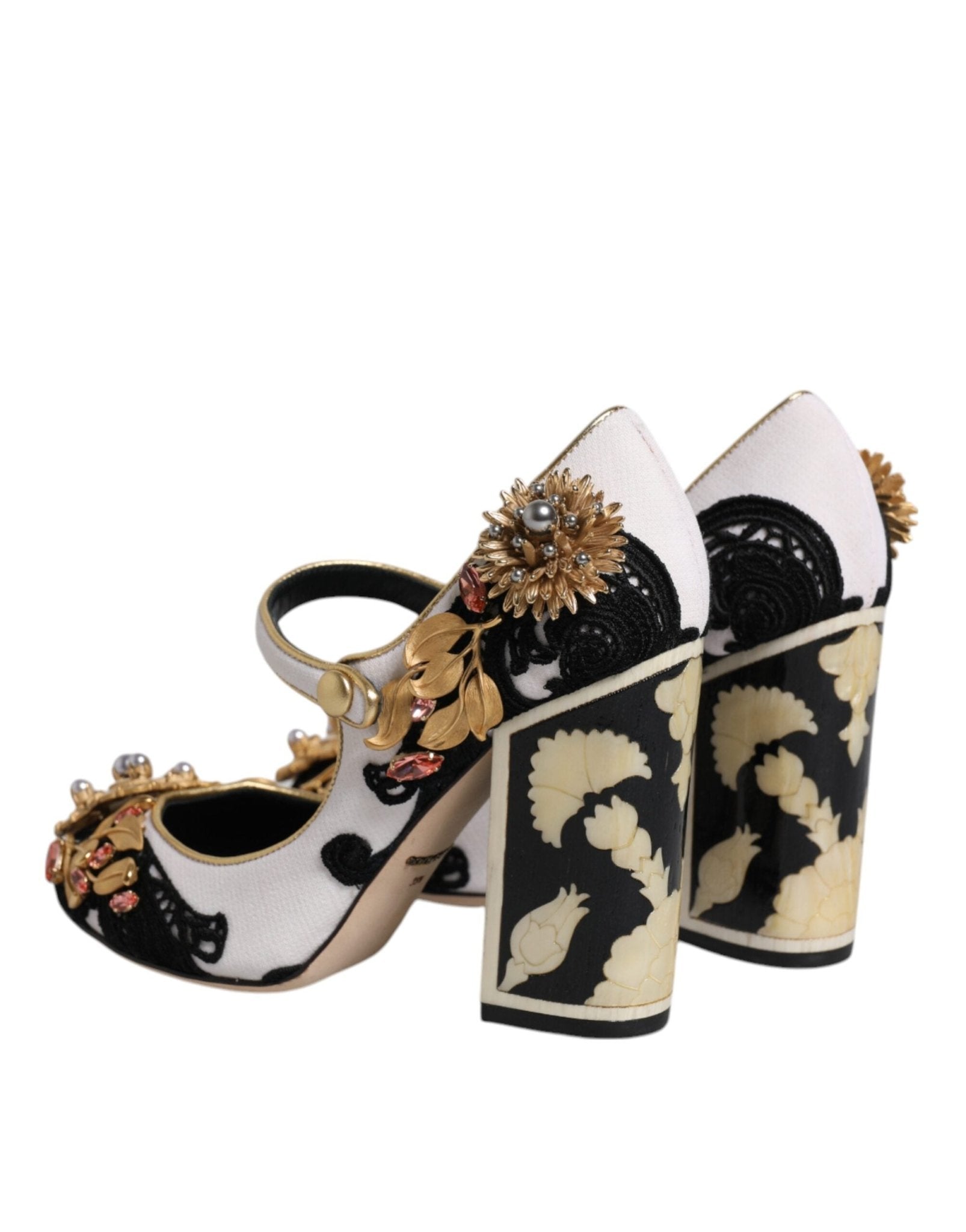 Dolce & Gabbana Multicolor Embellished Heels Pumps Shoes - SMARTMARTNZ