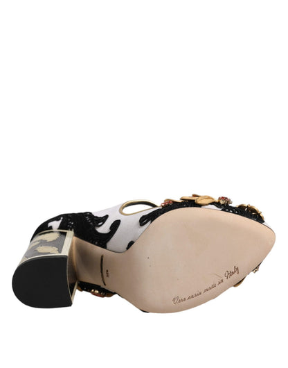 Dolce & Gabbana Multicolor Embellished Heels Pumps Shoes - SMARTMARTNZ