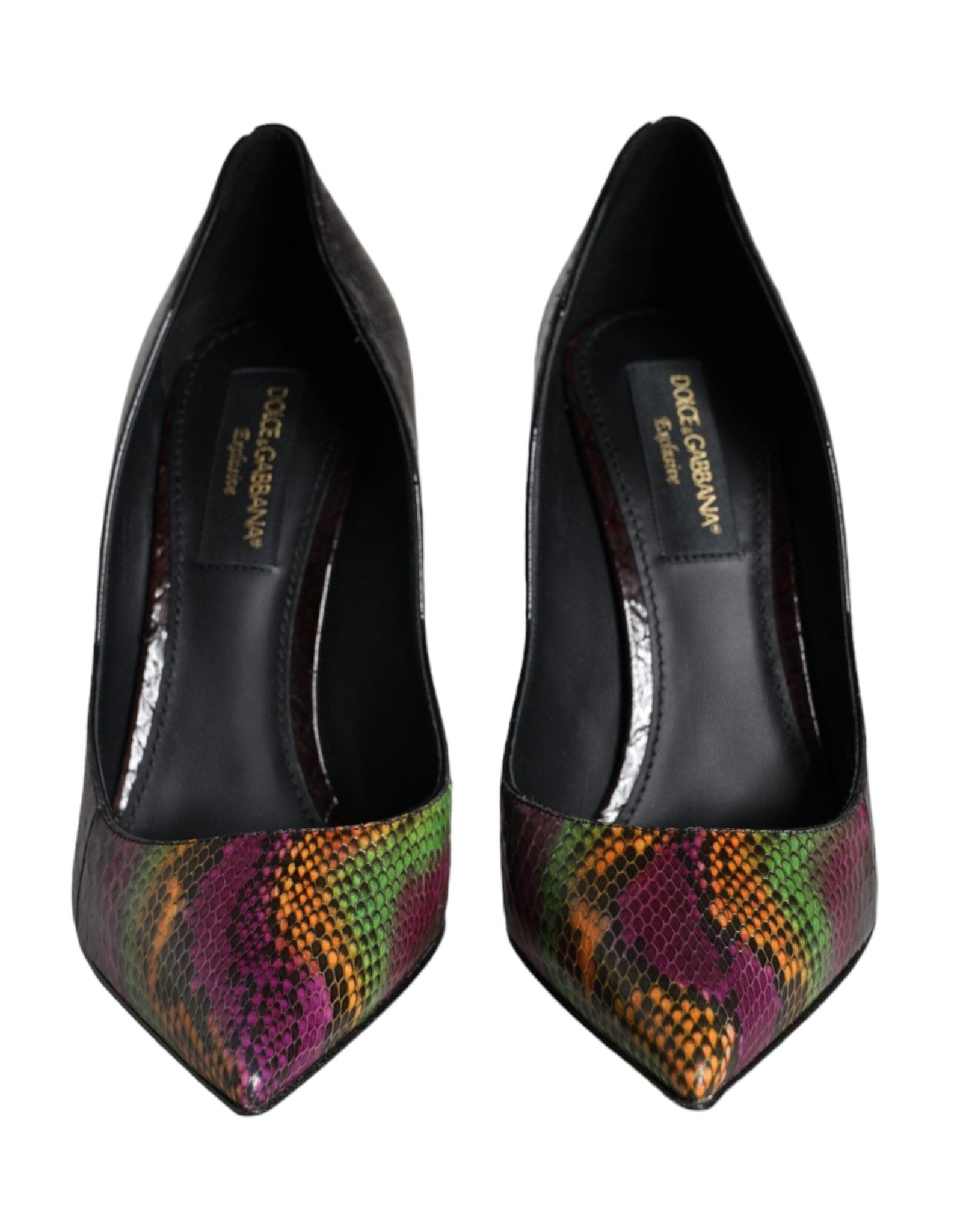 Dolce & Gabbana Multicolor Exotic Leather Heels Pumps Shoes - SMARTMARTNZ