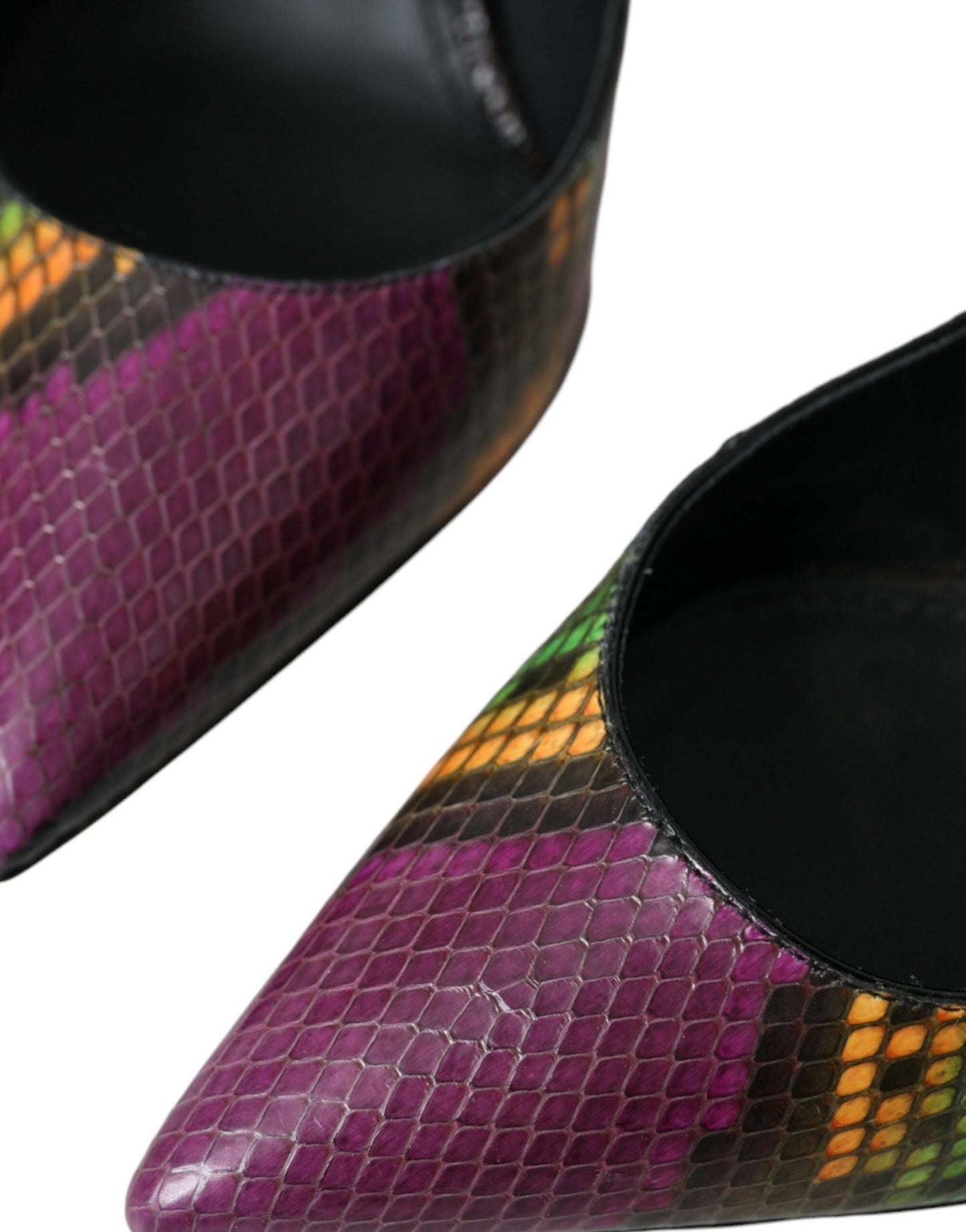 Dolce & Gabbana Multicolor Exotic Leather Heels Pumps Shoes - SMARTMARTNZ