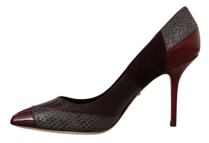 Dolce & Gabbana Multicolor Exotic Leather Heels Pumps Shoes - SMARTMARTNZ