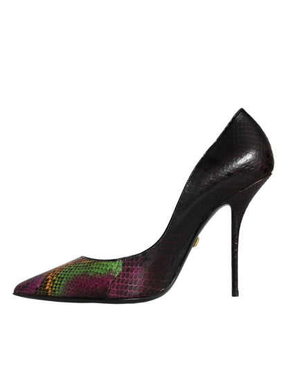 Dolce & Gabbana Multicolor Exotic Leather Heels Pumps Shoes - SMARTMARTNZ