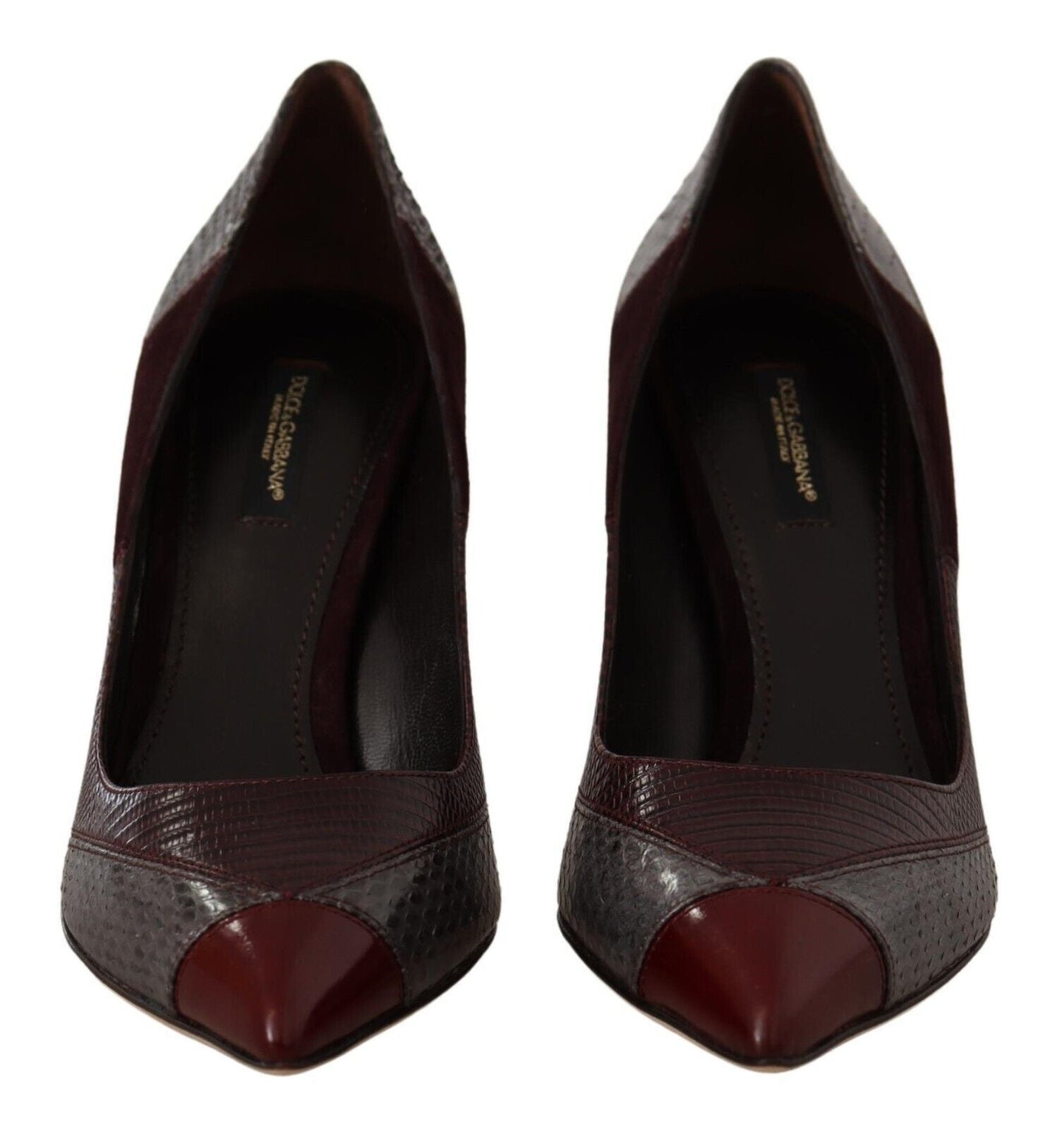 Dolce & Gabbana Multicolor Exotic Leather Heels Pumps Shoes - SMARTMARTNZ