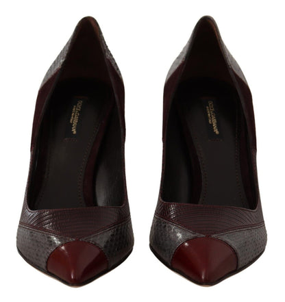 Dolce & Gabbana Multicolor Exotic Leather Heels Pumps Shoes - SMARTMARTNZ