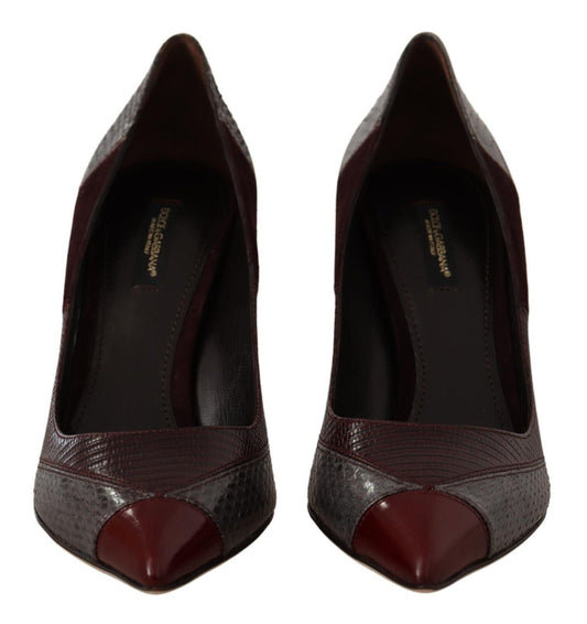Dolce & Gabbana Multicolor Exotic Leather Heels Pumps Shoes - SMARTMARTNZ