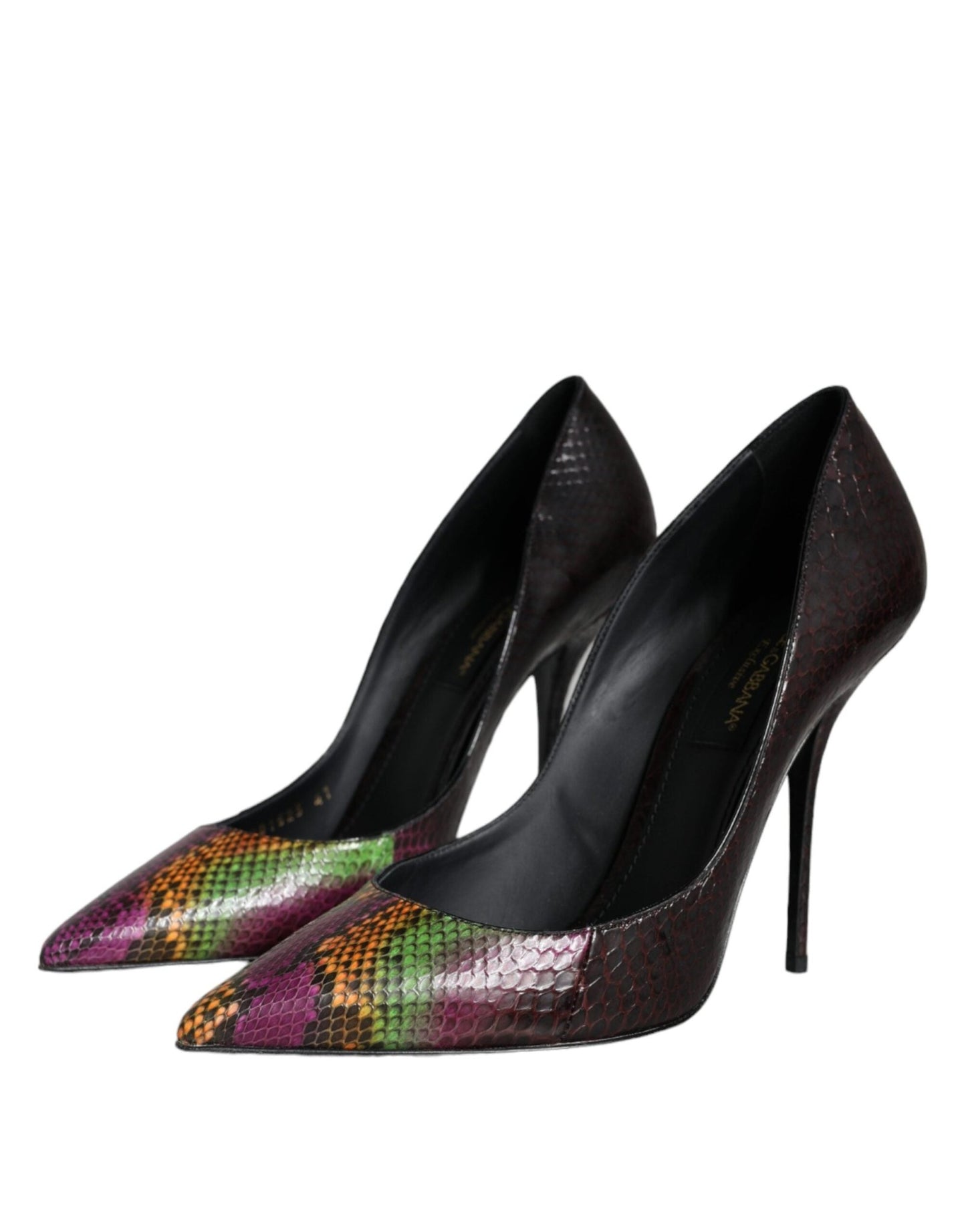 Dolce & Gabbana Multicolor Exotic Leather Heels Pumps Shoes - SMARTMARTNZ