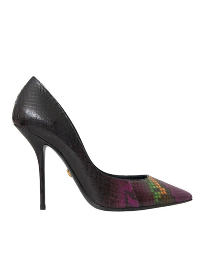 Dolce & Gabbana Multicolor Exotic Leather Heels Pumps Shoes - SMARTMARTNZ