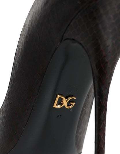 Dolce & Gabbana Multicolor Exotic Leather Heels Pumps Shoes - SMARTMARTNZ