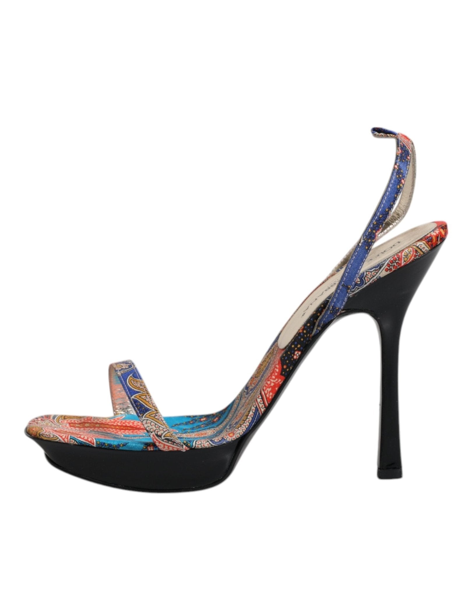 Dolce & Gabbana Multicolor Floral High Heels Sandals Shoes - SMARTMARTNZ