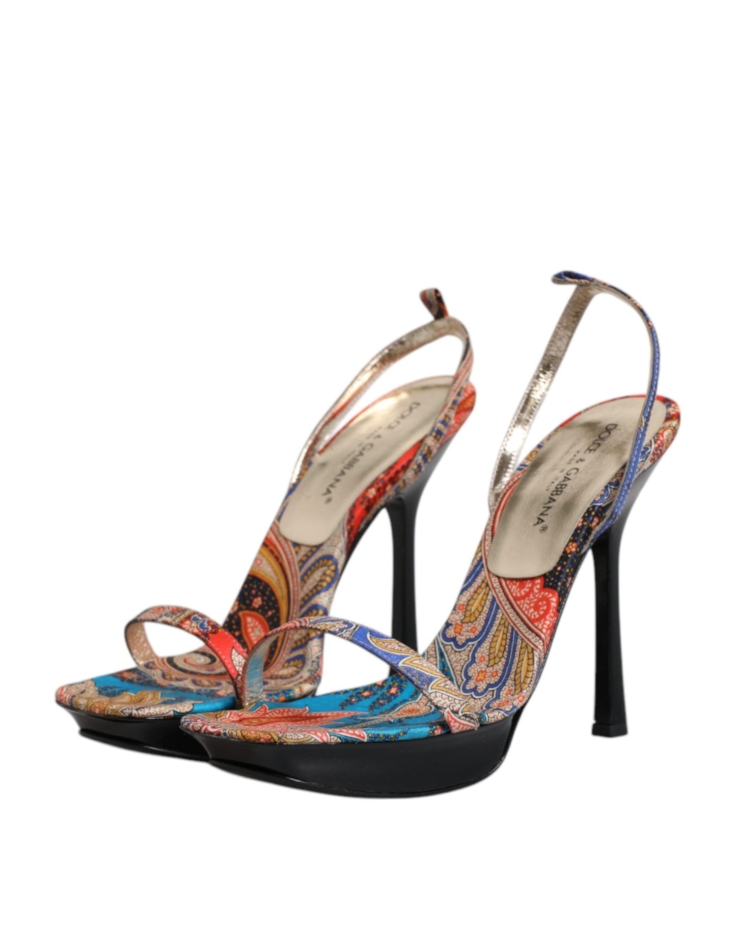 Dolce & Gabbana Multicolor Floral High Heels Sandals Shoes - SMARTMARTNZ