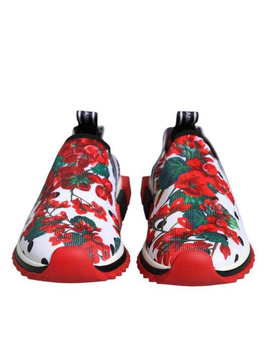 Dolce & Gabbana Multicolor Geranium Sorrento Sneakers Shoes - SMARTMARTNZ