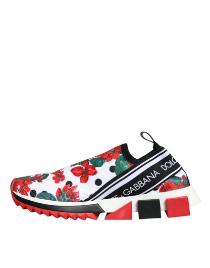 Dolce & Gabbana Multicolor Geranium Sorrento Sneakers Shoes - SMARTMARTNZ