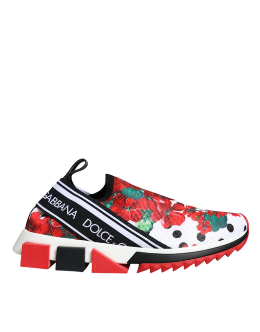 Dolce & Gabbana Multicolor Geranium Sorrento Sneakers Shoes - SMARTMARTNZ