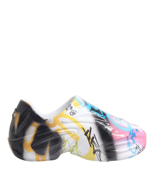 Dolce & Gabbana Multicolor Graffiti Daymaster Sneakers Shoes - SMARTMARTNZ