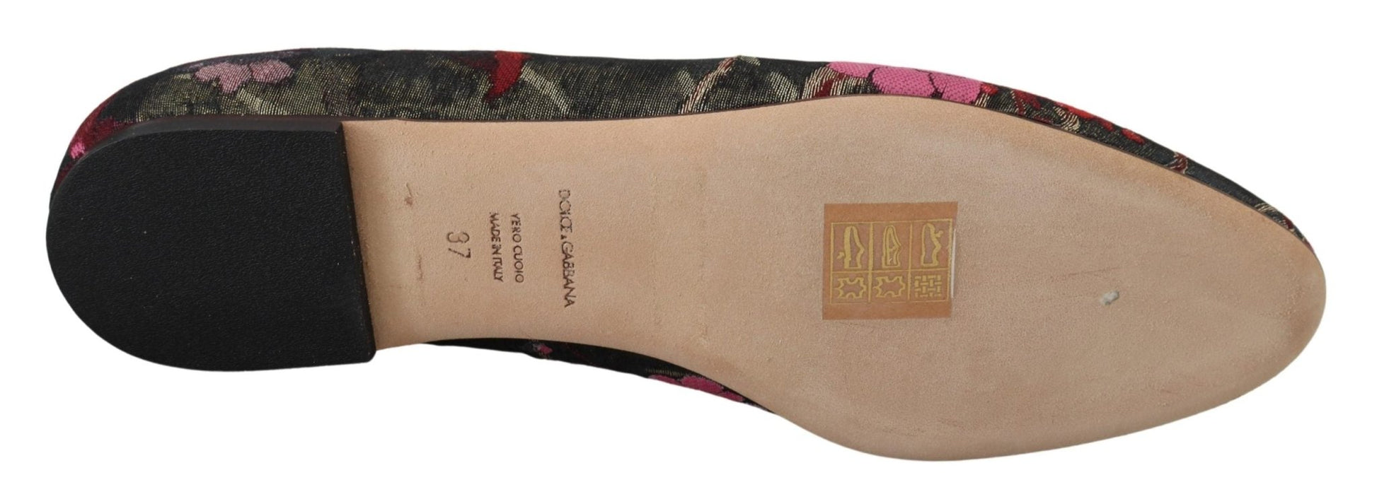 Dolce & Gabbana Multicolor Jacquard Sacred Heart Patch Slip On Shoes - SMARTMARTNZ