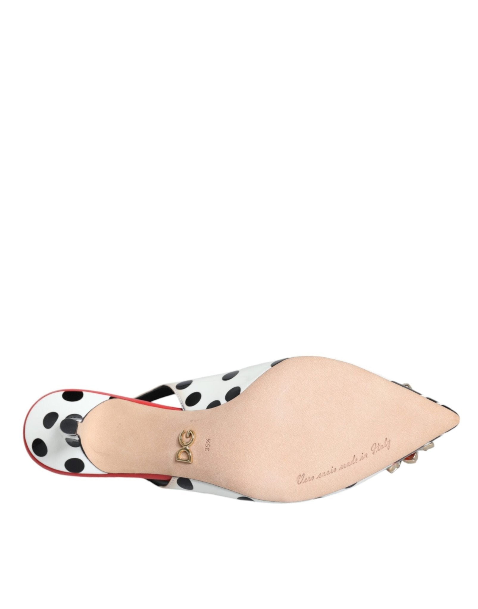 Dolce & Gabbana Multicolor Leather Crystal Heels Slingback Shoes - SMARTMARTNZ