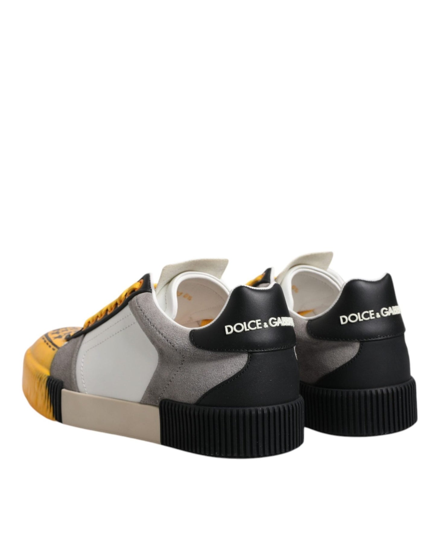 Dolce & Gabbana Multicolor Leather DNA Low Top Sneakers Shoes - SMARTMARTNZ