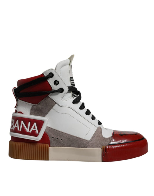 Dolce & Gabbana Multicolor Leather High Top Sneakers Shoes - SMARTMARTNZ