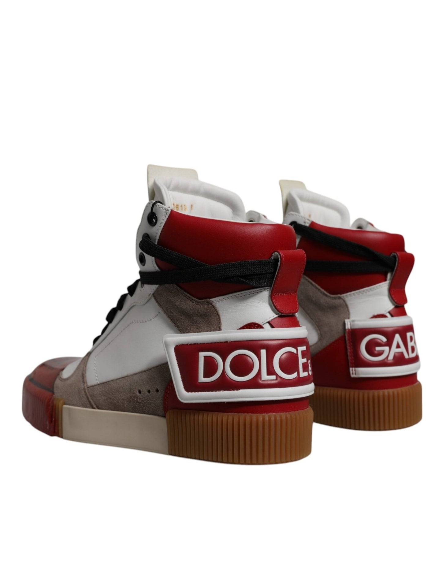 Dolce & Gabbana Multicolor Leather High Top Sneakers Shoes - SMARTMARTNZ