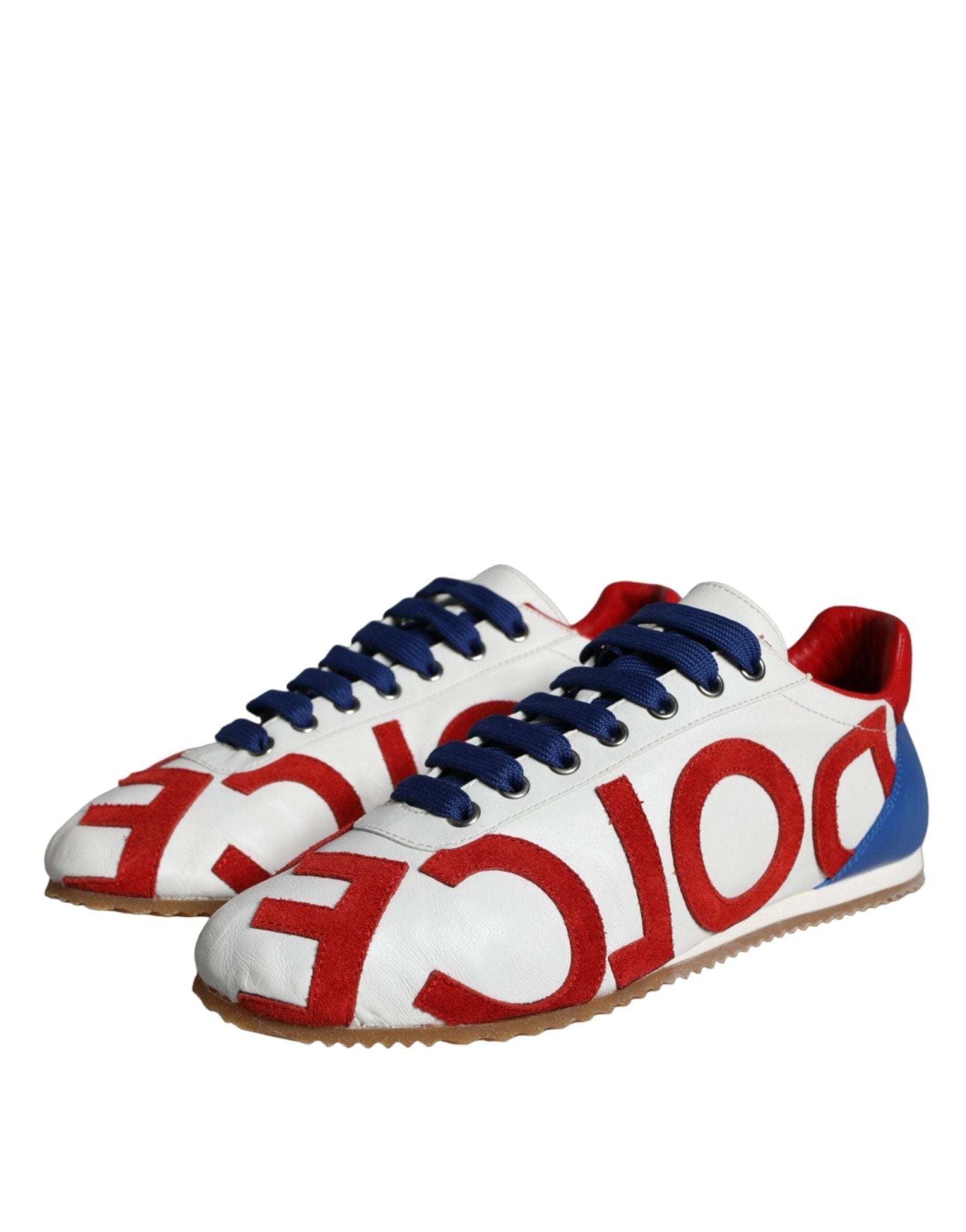 Dolce & Gabbana Multicolor Leather Logo Casual Sneakers Shoes - SMARTMARTNZ