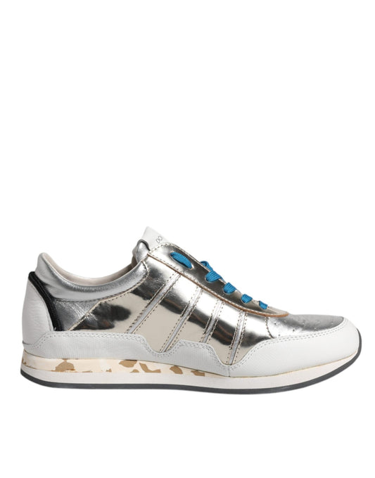 Dolce & Gabbana Multicolor Leather Low Top Sneakers Shoes - SMARTMARTNZ