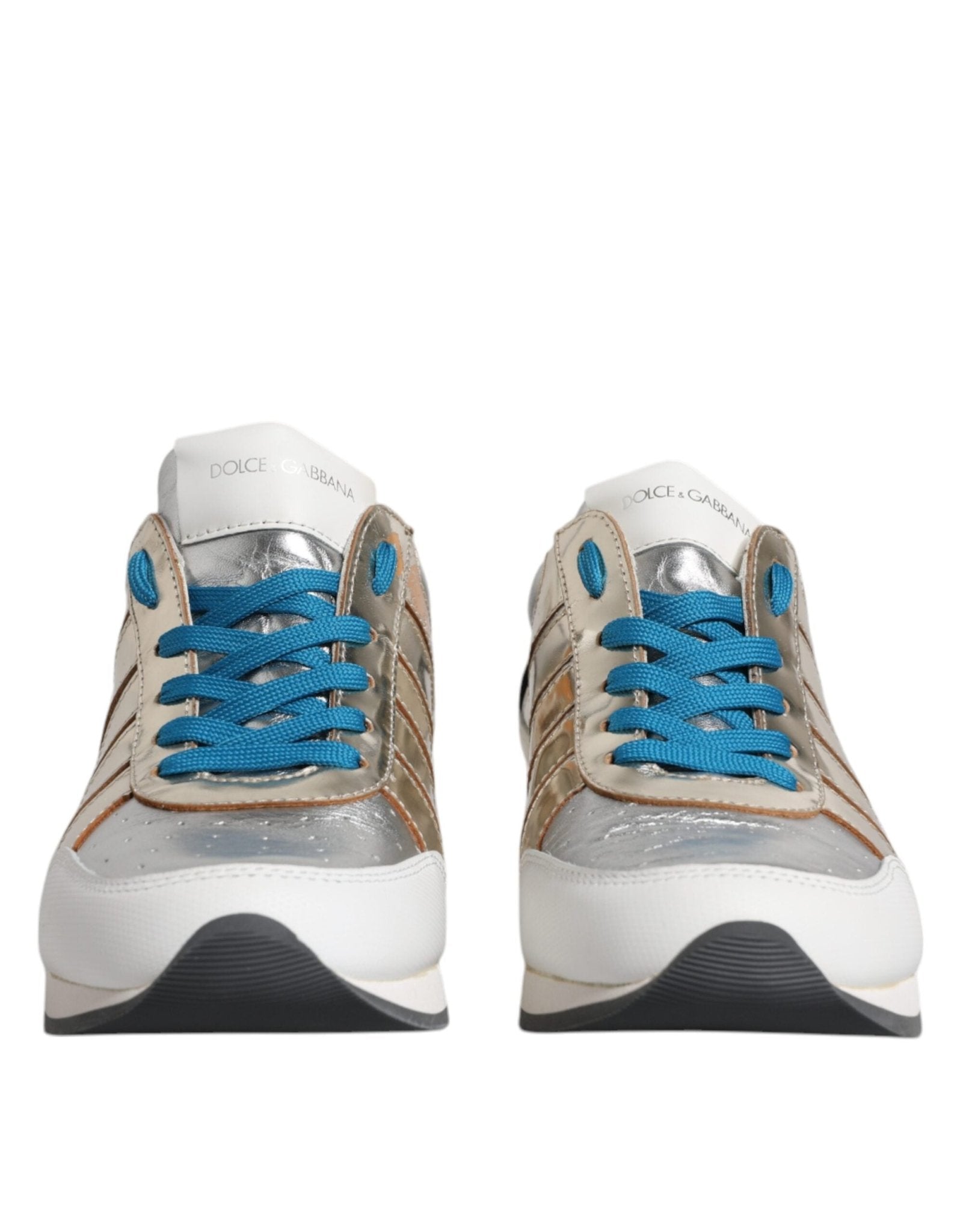 Dolce & Gabbana Multicolor Leather Low Top Sneakers Shoes - SMARTMARTNZ