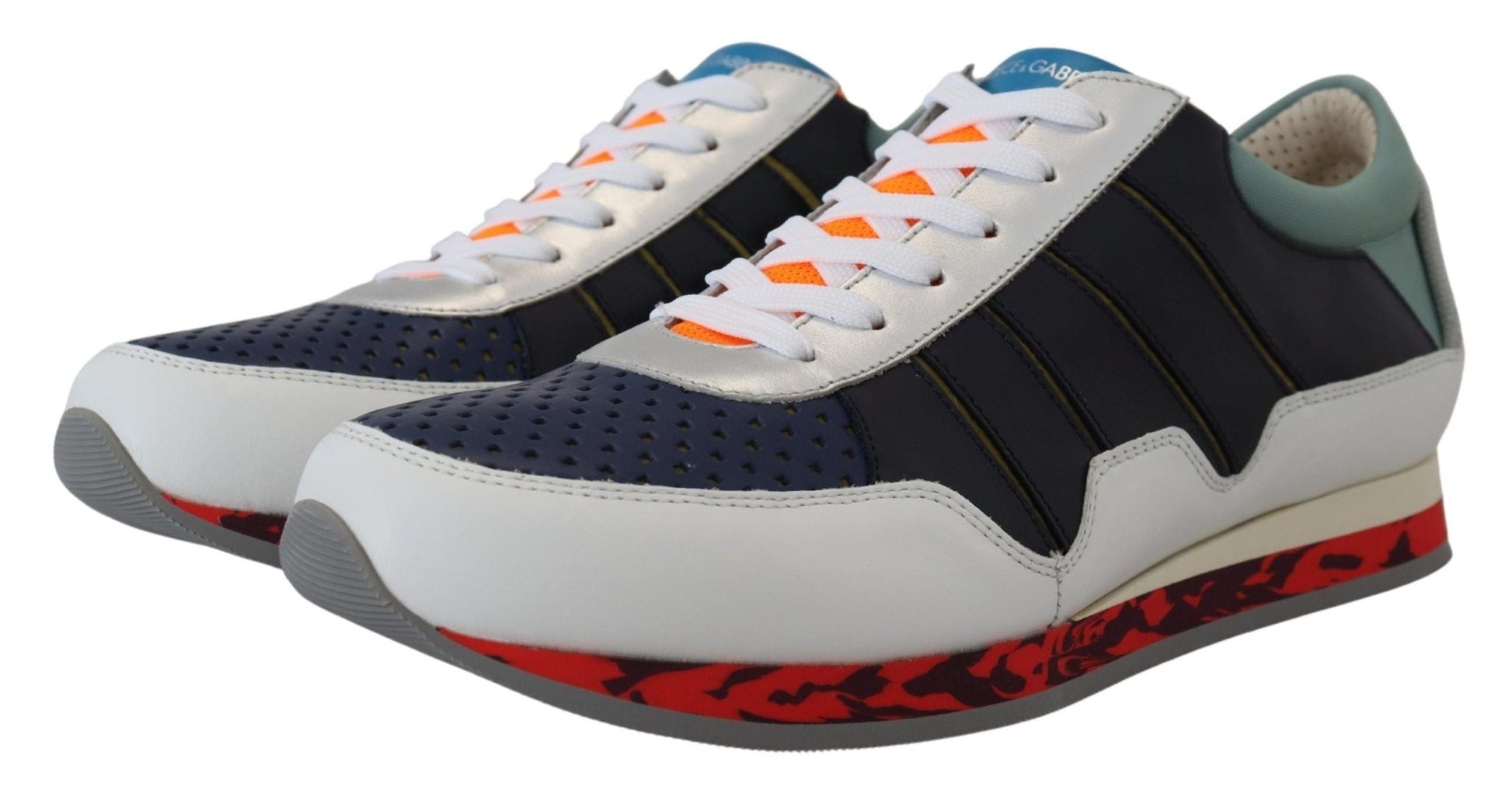 Dolce & Gabbana Multicolor Leather Sport Low Top Sneakers - SMARTMARTNZ