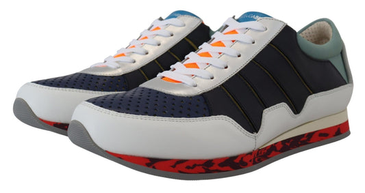 Dolce & Gabbana Multicolor Leather Sport Low Top Sneakers - SMARTMARTNZ