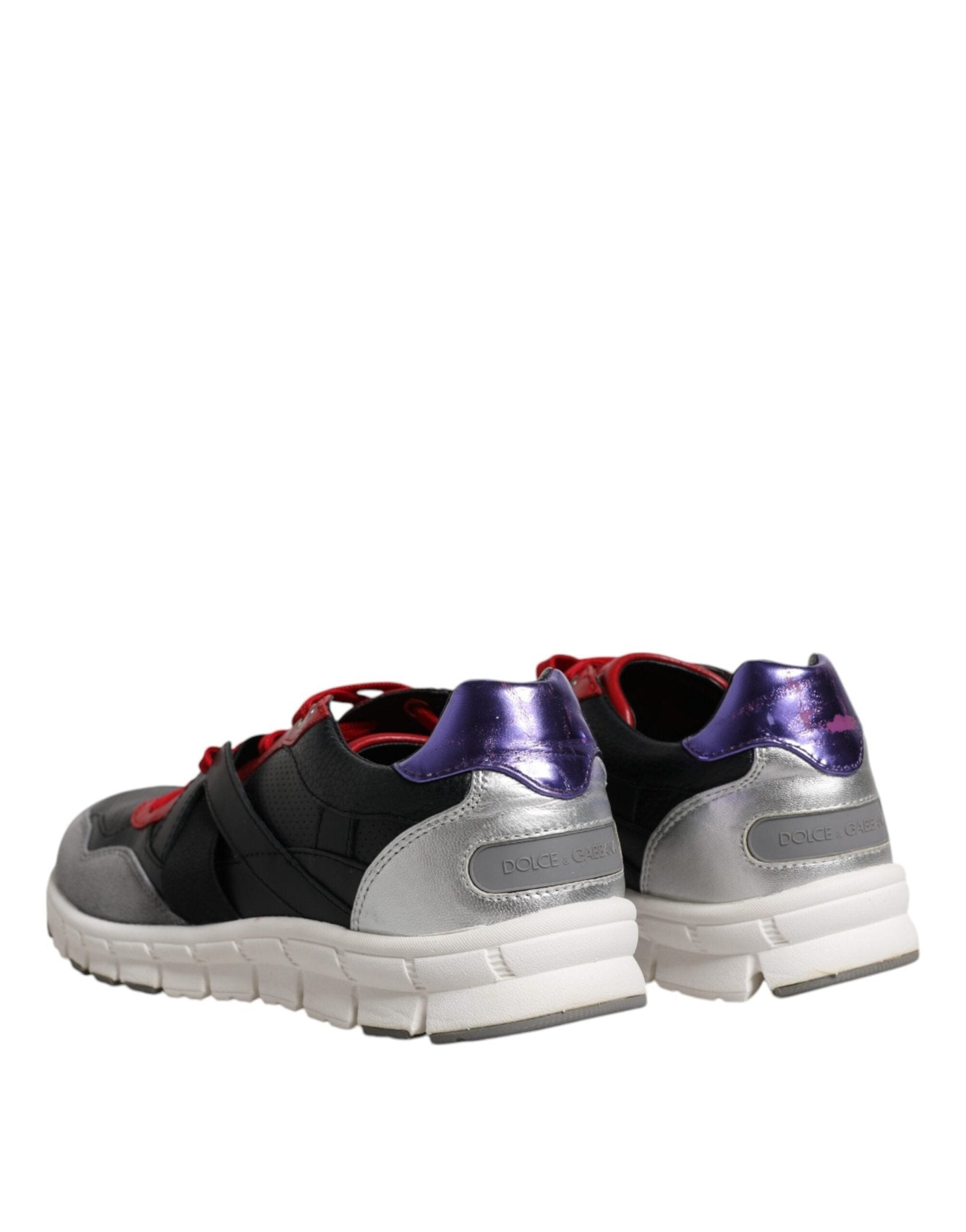 Dolce & Gabbana Multicolor Leather Suede Low Top Sneakers Shoes - SMARTMARTNZ